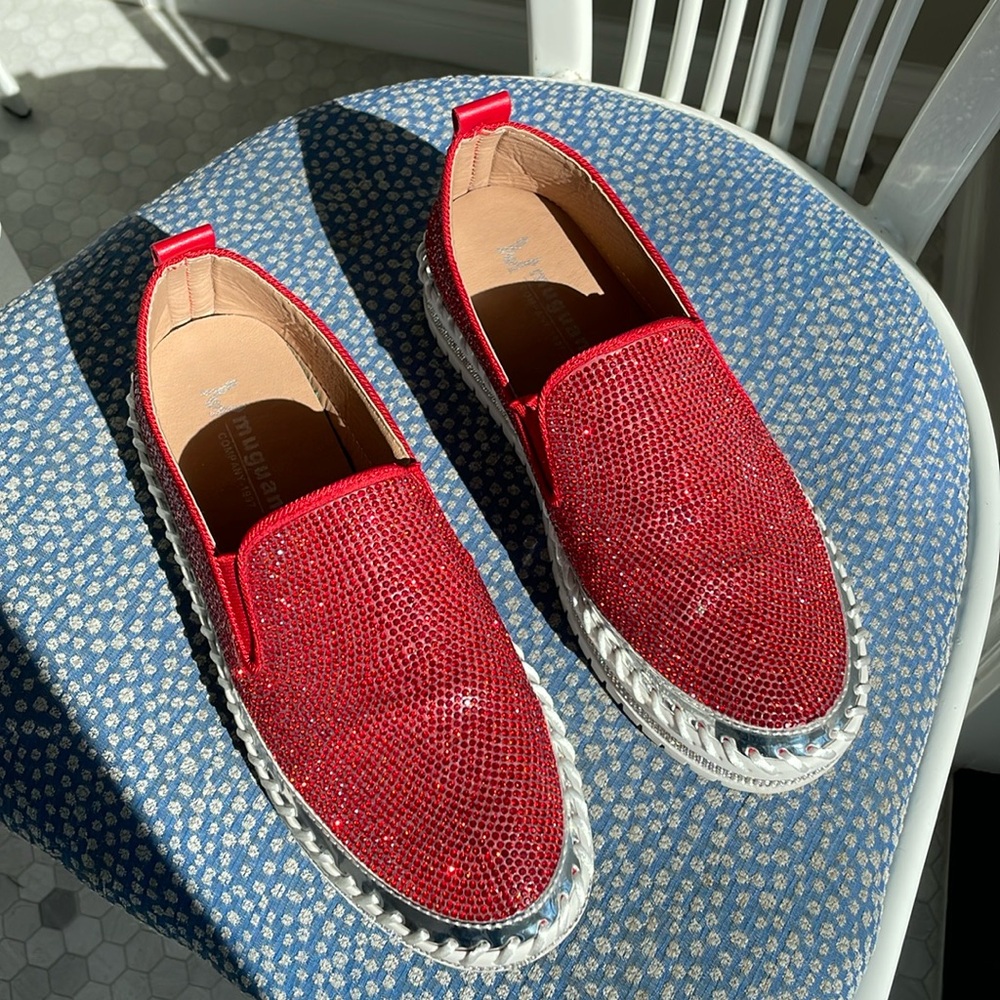Women’s Muguan Rhinestone Platform Loafers 
Slip on